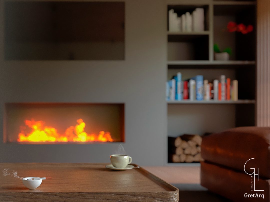 Detalle íntimo, chimenea
